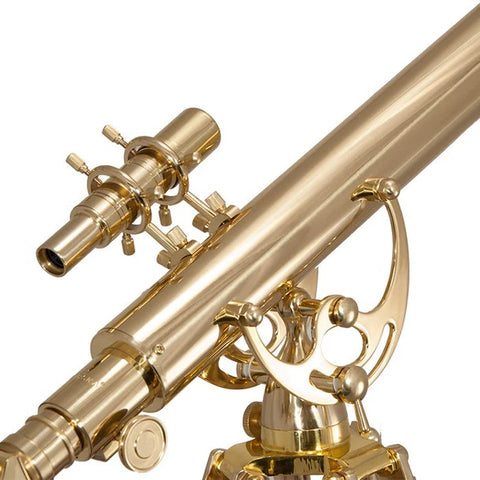 Barska 28x60mm Power Anchormaster Classic Brass Telescope with Mahogany Tripod Brass Cradle Mount