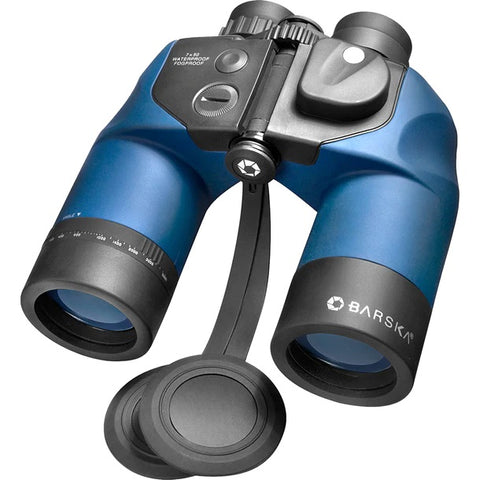 Barska 7x50mm WP Deep Sea Range Finding Reticle Compass Binoculars Internal Rangefinder Directional Compass