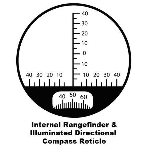 Barska 8x30mm WP Battalion Range Finding Reticle Illuminated Compass Binoculars Internal Rangefinder and Illuminated Directional Compass Reticle