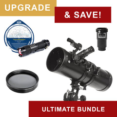 Explore One Aurora II Flat Black 114mm Slow Motion AZ Mount Telescope Ultimate Bundle