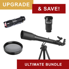 Explore One Gemini II Flat Black 70mm AZ Mount Telescope Ultimate Bundle