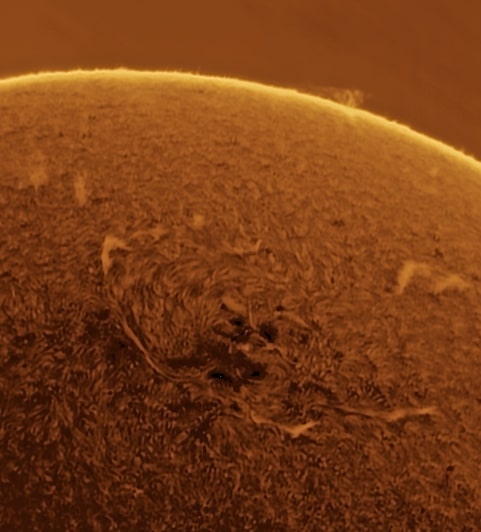 Image Captured Using the Lunt 100mm APO Universal Day & Night Use Modular Telescope Sun