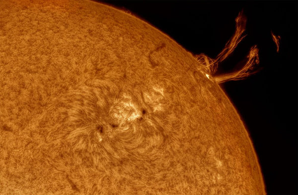 Image Captured Using the Lunt 100mm Modular Telescope Observer Package Sun