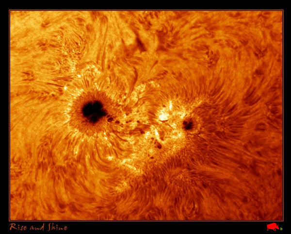 Image Captured Using the Lunt 152mm Doppler True Solar Telescope Rise and Shine