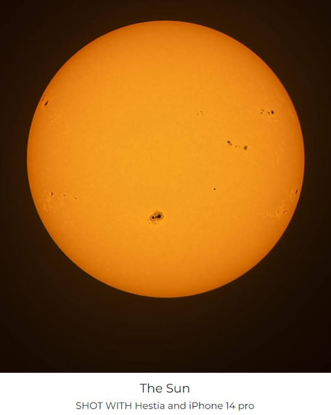 Image Taken Using Vaonis Hestia Smart Telescope Sun