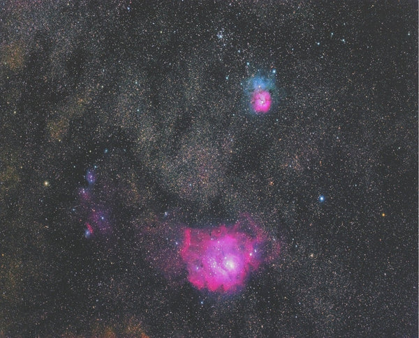 Image Taken Using Vixen SD81SII Super ED Refractor Telescope m20 Nebulae