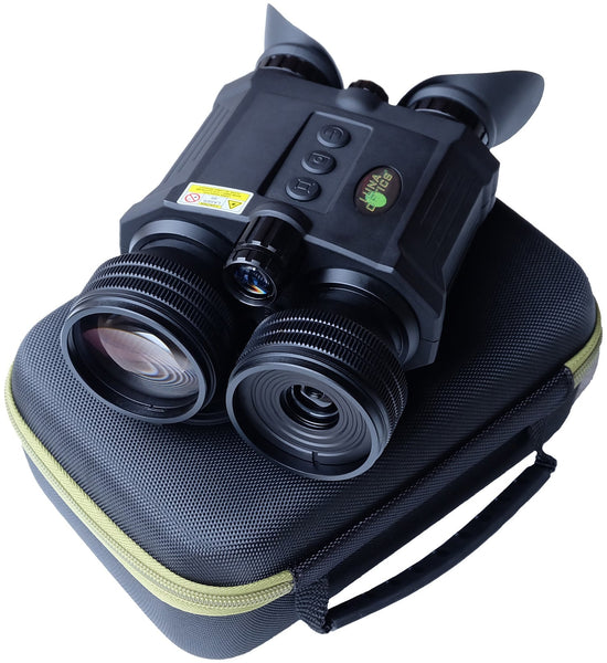 Luna Optics 6-36x50mm Gen-3 Digital Technology Day/Night Vision Binocular Body On Top of Carry Case