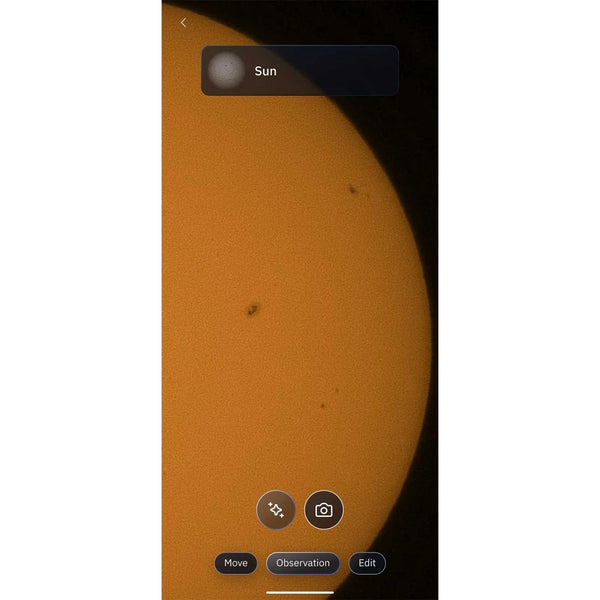 Unistellar Odyssey Smart Solar Filter 82mm GotoSun and Sun Tracking Technology