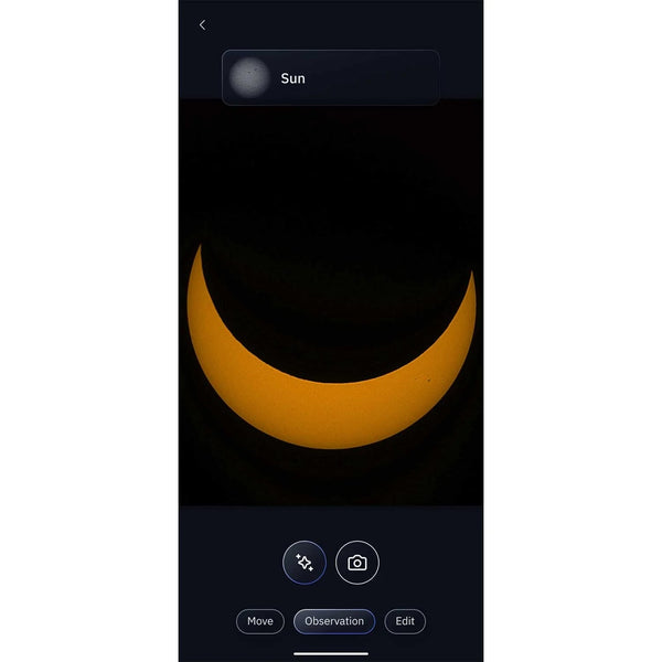 Unistellar Odyssey Smart Solar Filter 82mm Solar Eclipse