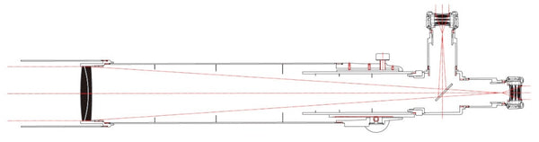 Vixen SD81SII Super ED Refractor Telescope Optical Tube Diagram