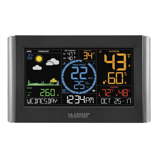 La Crosse Technology 724-1415BL-INT Wireless Rain Station with Temperature and H