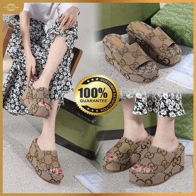 2023New Fashionable All-Match Simple Internet Celebrity Popular Korean  Platform Fairy Style Wedge Sandals for Women