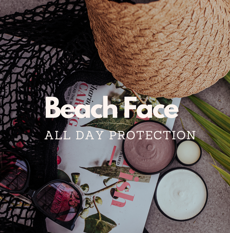 Beach Face all day protection with SPF