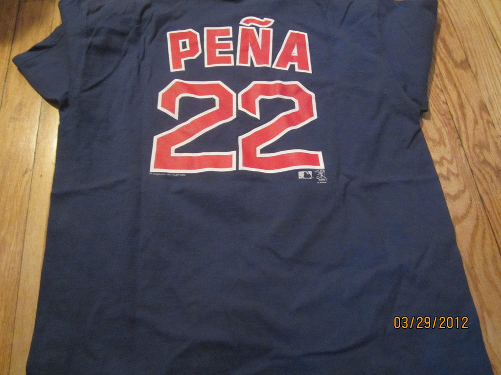 CARLOS PENA No. 22 BOSTON RED SOX (2XL) T-Shirt Jersey w/ Size Sticker