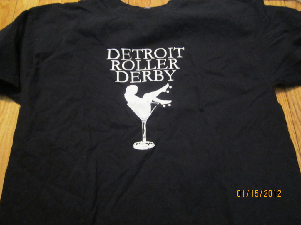 Derby Girls Fitted T- Shirt L / Black by lostinsounddetroit