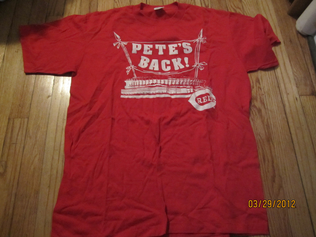 Lilmoxie — Cincinnati Reds 80's Vintage Pete's Back T Shirt XXL Pete Rose
