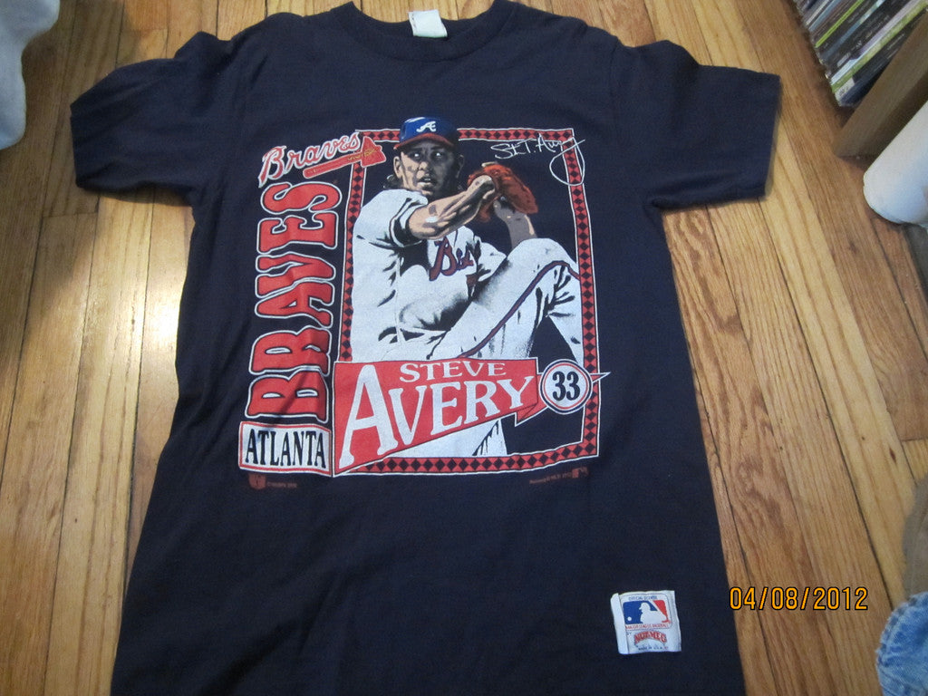 Vintage 1999 Atlanta Braves Shirt NLB Genuine Medium Men's