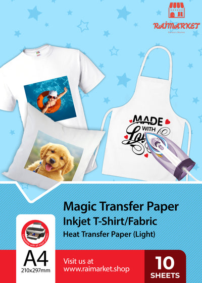 Iron on Fabric Transfer Paper (Magic Paper) - Dark (5 Sheets) – Raima's  Market