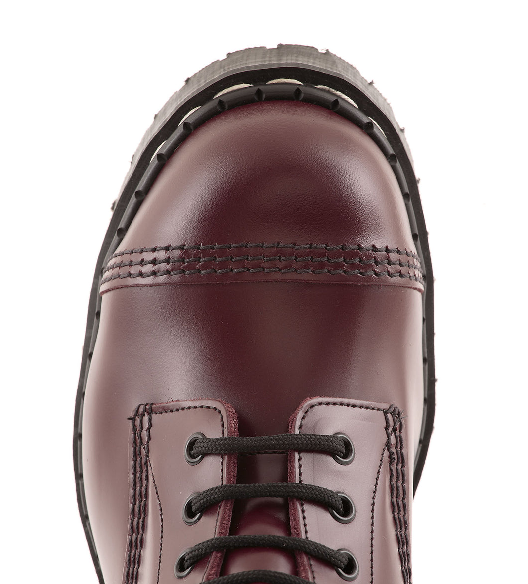 oxblood steel toe boots