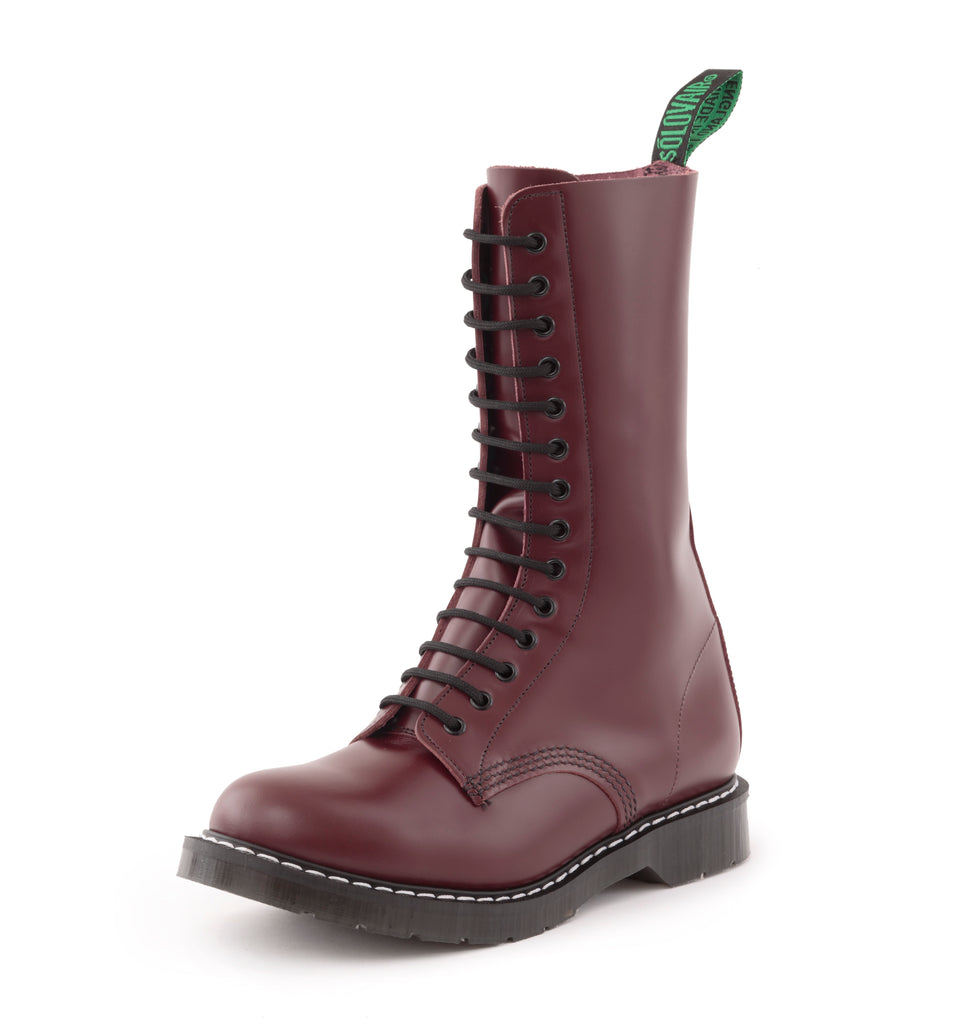 Classic 14 Eye Derby Boot in Oxblood – Solovair Direct