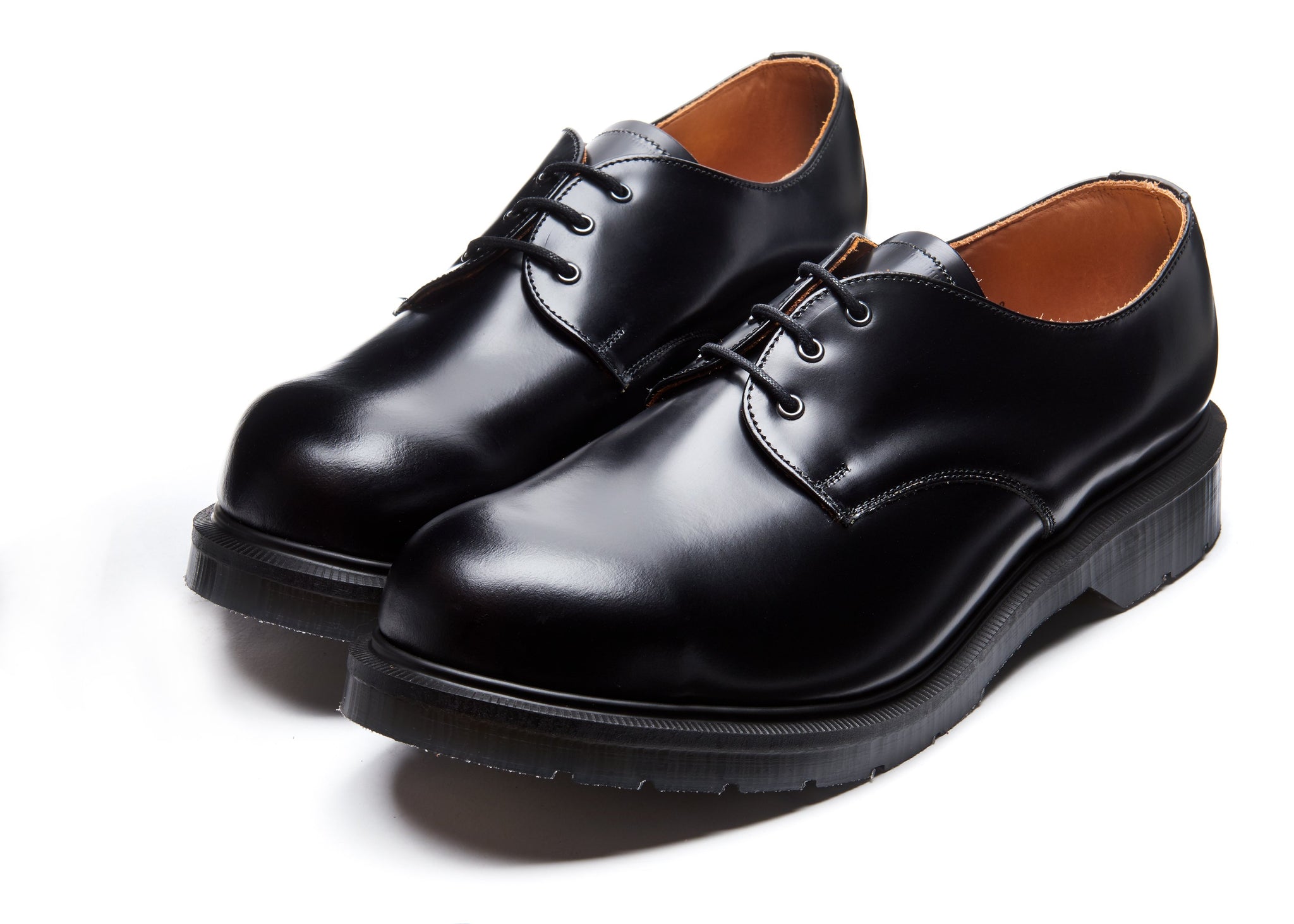 Classic 3 Eye Highlander Steel Toe Shoe in Black – Solovair Direct
