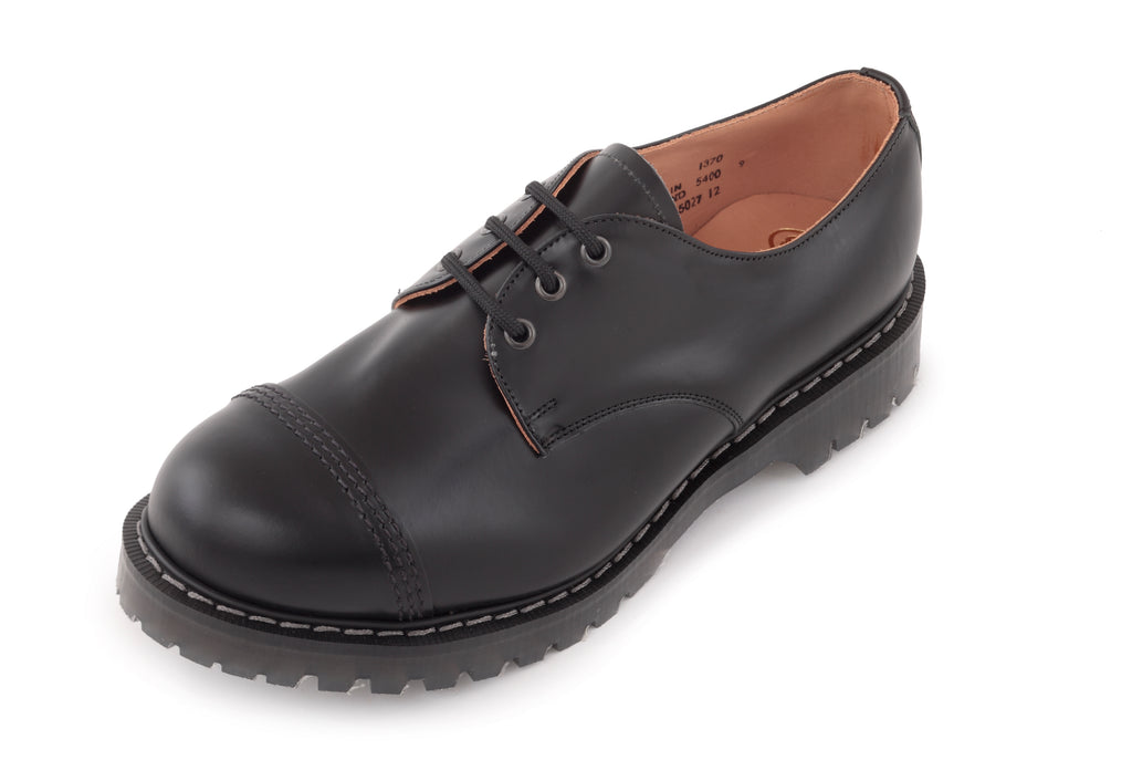 Classic 3 Eye Steel Toe Gibson in Black – Solovair Direct