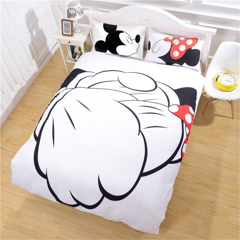 Mickey Minnie Love Bedding Set Azaleabuy