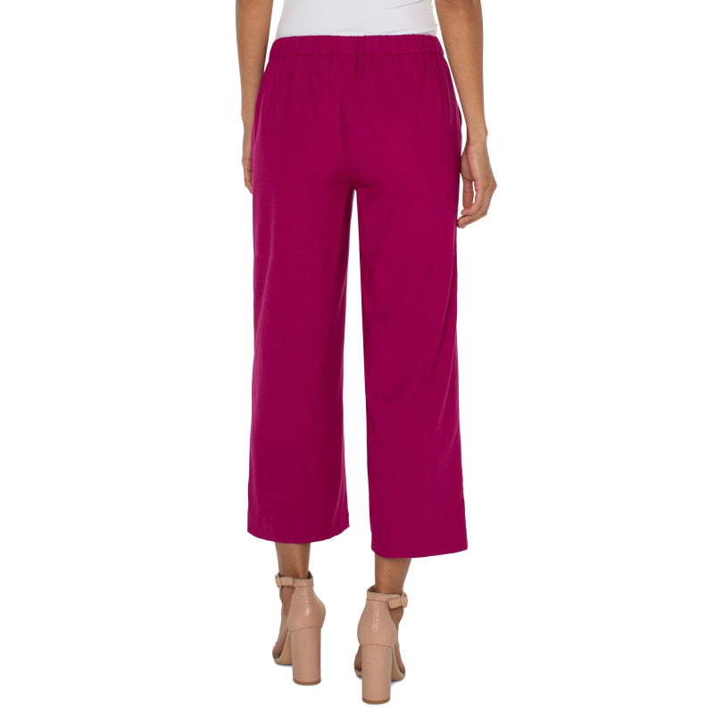 Liverpool Pull On Wide Leg Crop Trouser