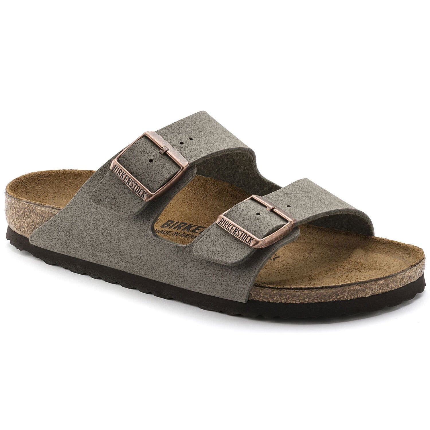 Birkenstock Arizona Birkibuc Stone Sandal - Regular