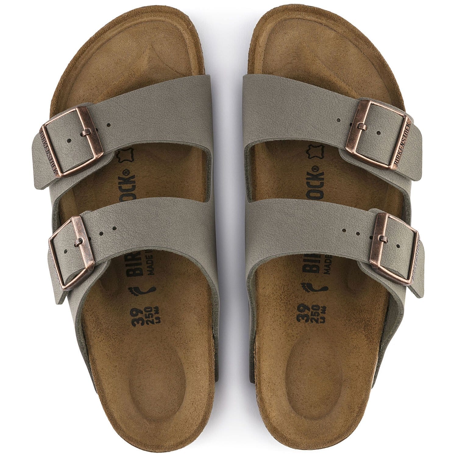 Birkenstock Arizona Birkibuc Stone Sandal - Regular