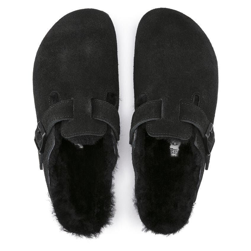 Birkenstock Boston Shearling Black Clog - Regular