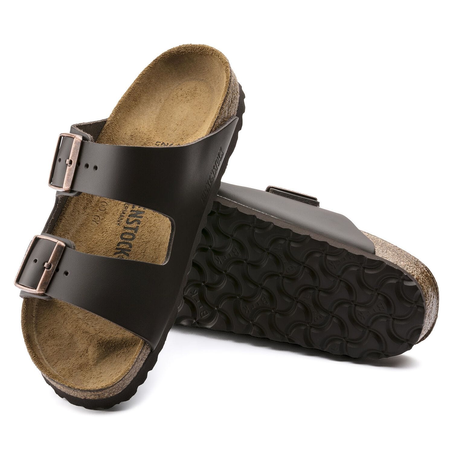 Birkenstock Arizona Dark Brown Birko-Flor Sandal - Regular