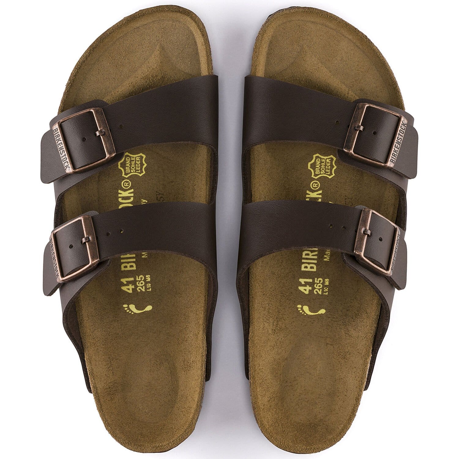 Birkenstock Arizona Dark Brown Birko-Flor Sandal - Regular