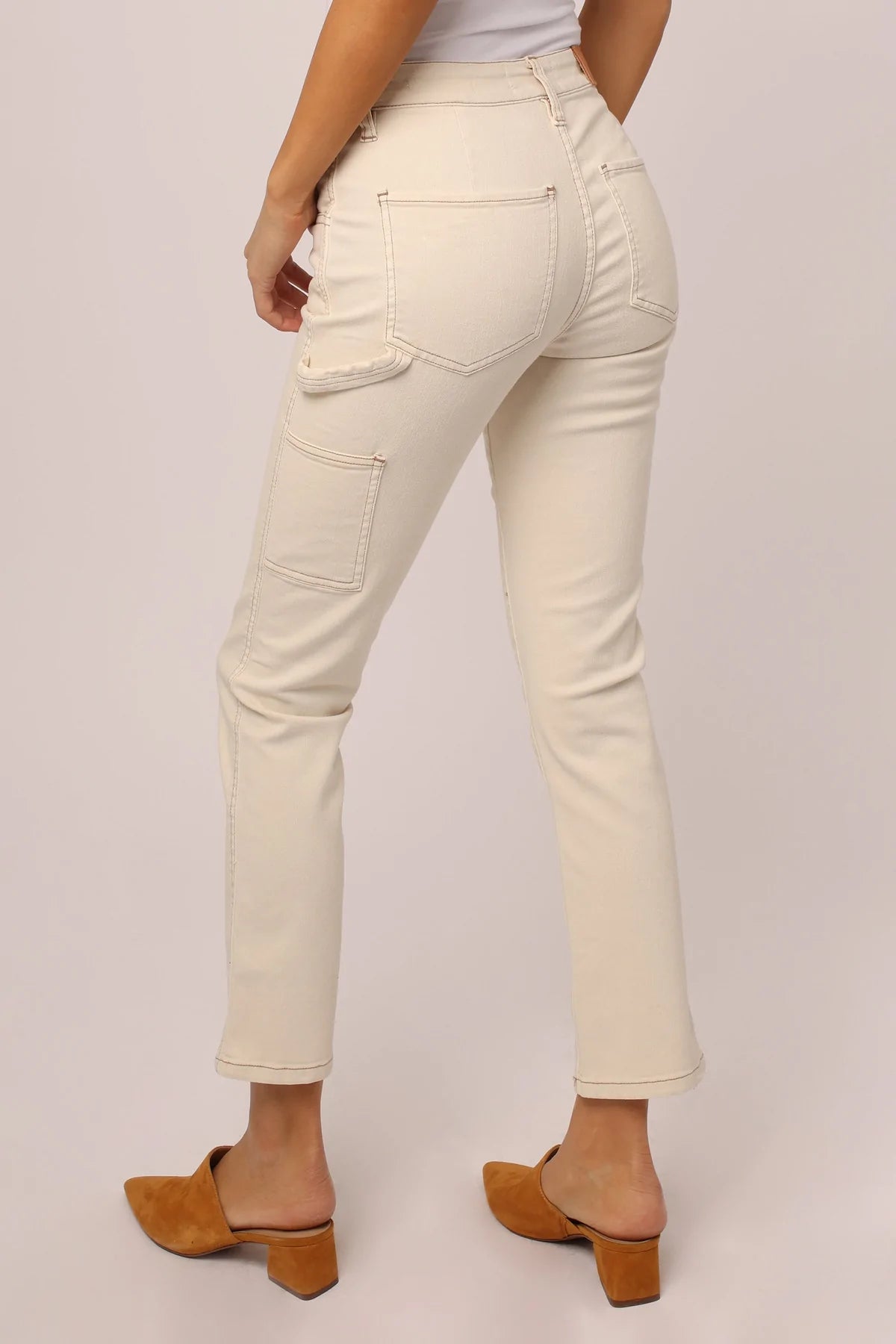 Dear John Blaire High Rise Ankle Slim Straight Jeans - Wheat