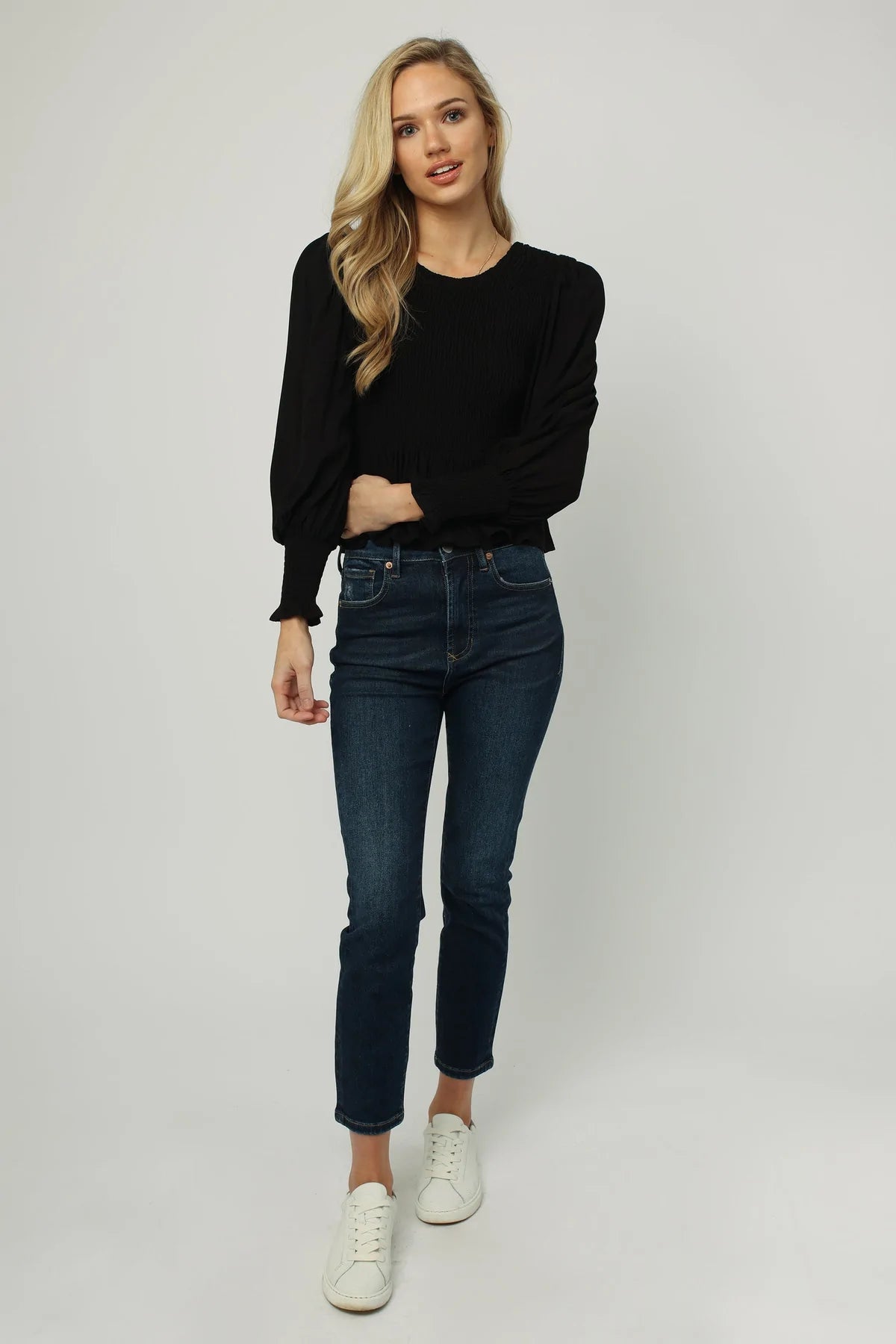 Dear John Xaria Long Sleeve Peplum Top