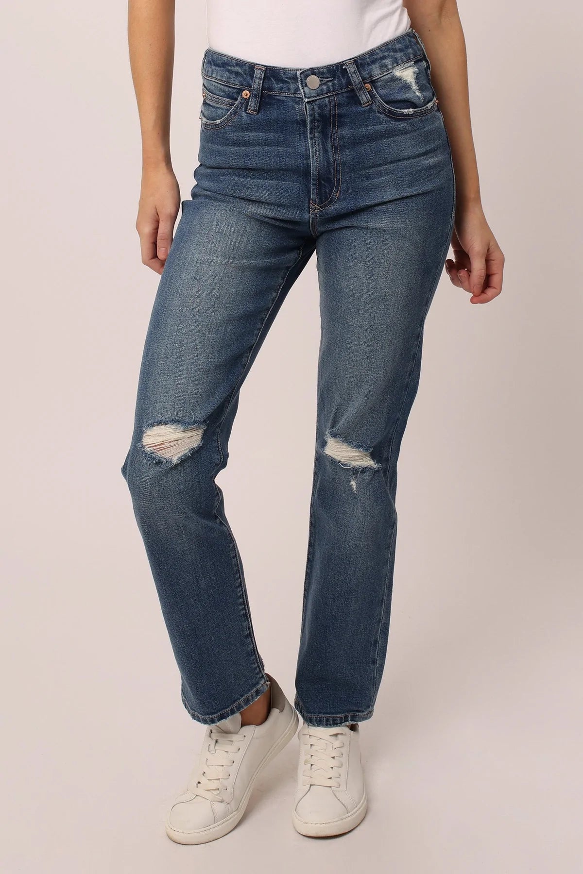 Dear John Frankie Super High Rise Ankle Straight Leg Jeans