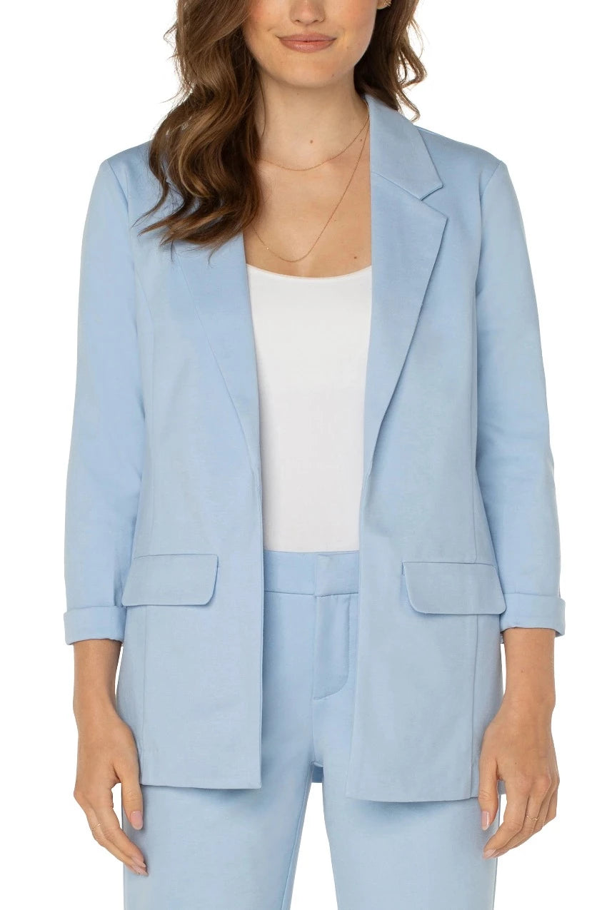 Liverpool Boyfriend Blazer With Princess Dart - Misty Blue