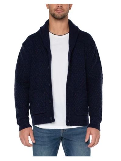 Liverpool Moss Stitch Shawl Cardigan