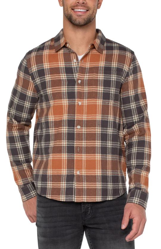 Liverpool Plaid Flannel Shirt