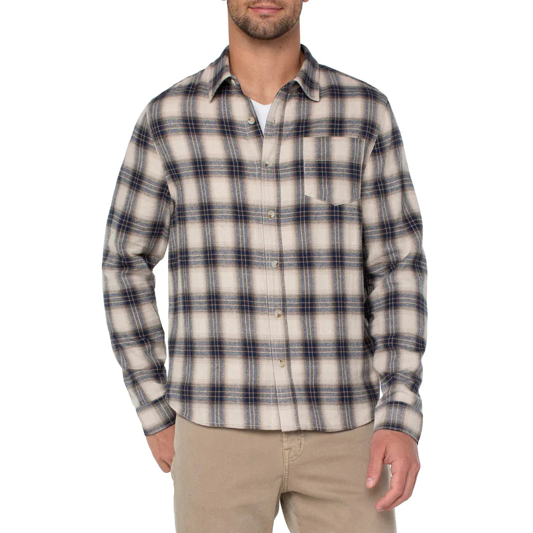 Liverpool Plaid Flannel Shirt