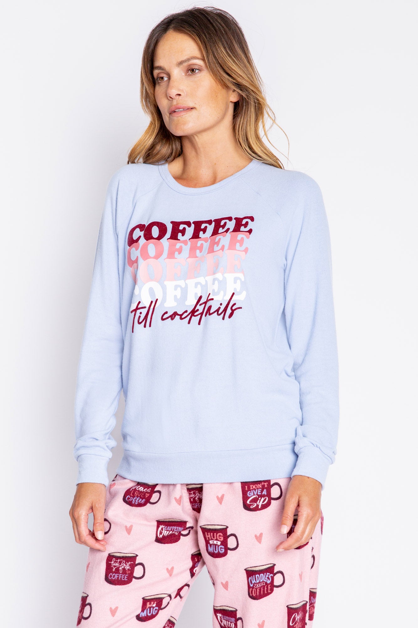 PJ Salvage Flannels Coffee Long Sleeve