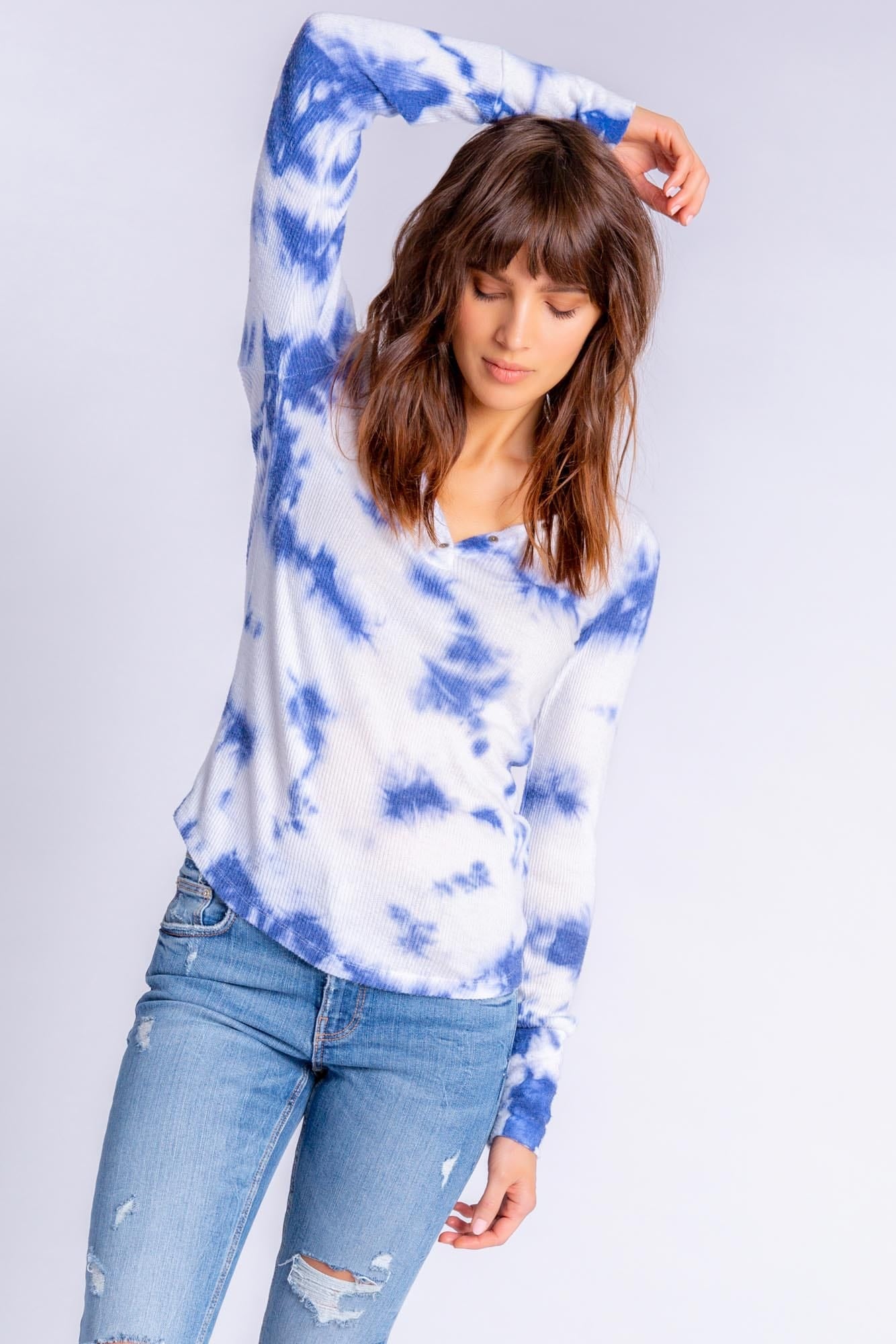 PJ Salvage Blue Tide Long Sleeve Top