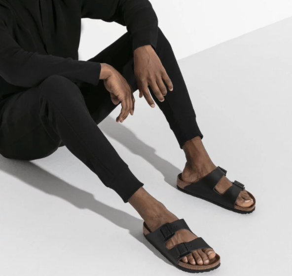 Birkenstock Arizona Black Leather Sandal - Regular