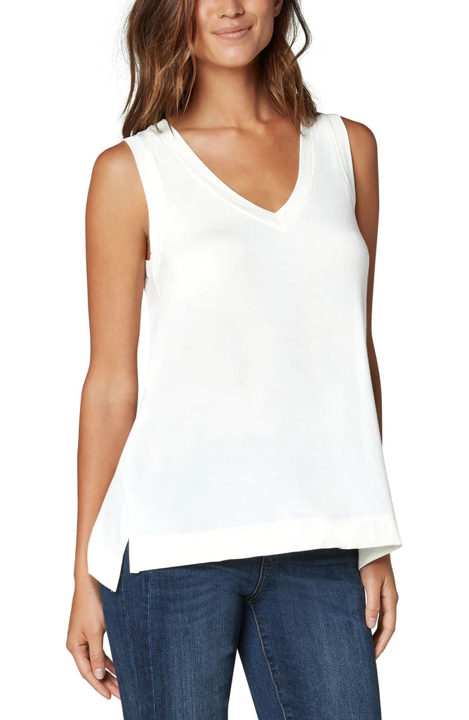 Liverpool Sleeveless V-Neck Knit Tee