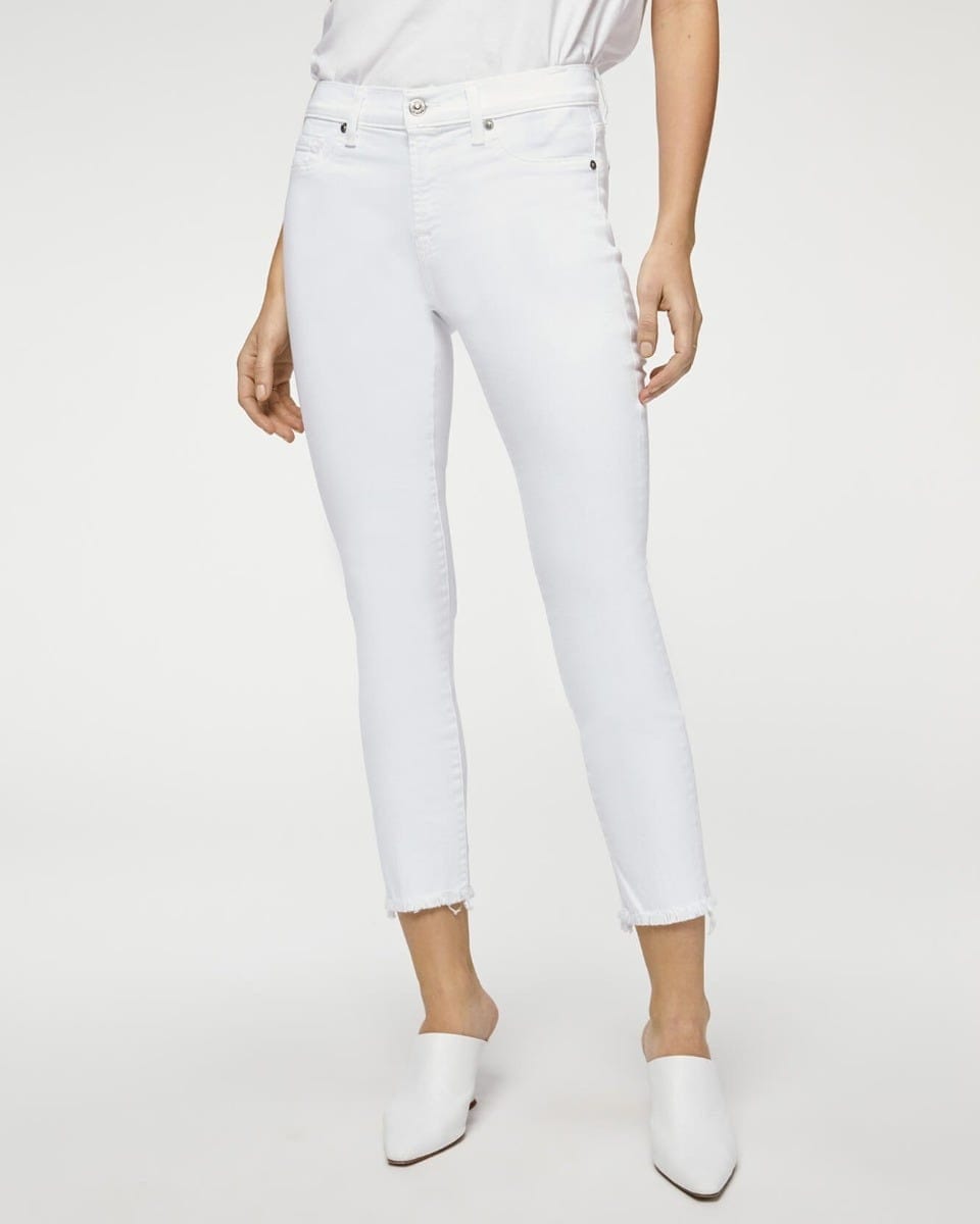 7 For All Mankind Roxanne Ankle With Raw Hem