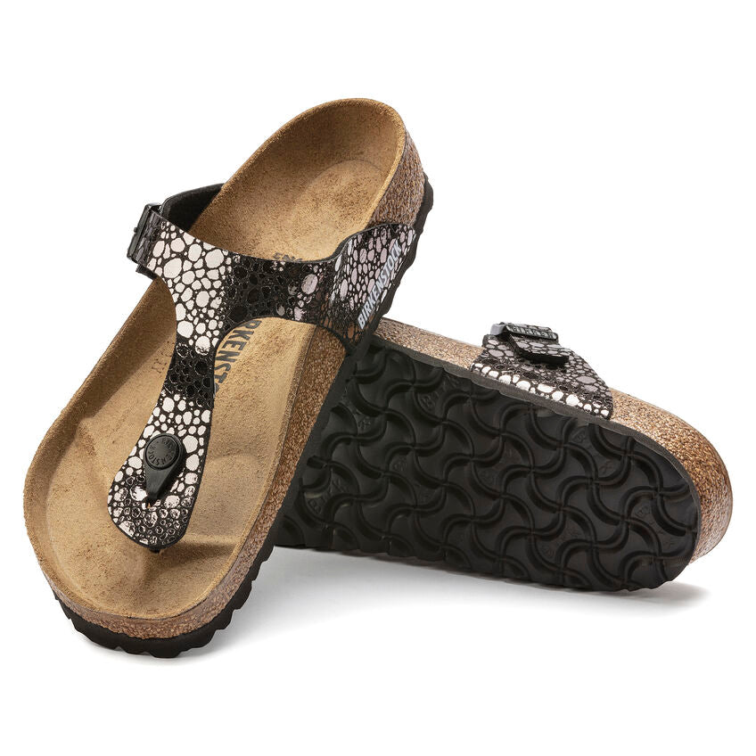 Birkenstock Gizeh Birko-Flor Metallic Stones - Black - Regular