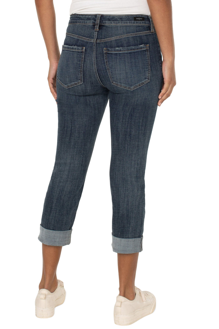 Liverpool Charlie Crop Skinny W/ Wide Rolled Cuff 24