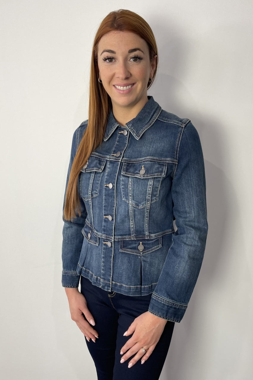 Liverpool Peplum Denim Jacket 23