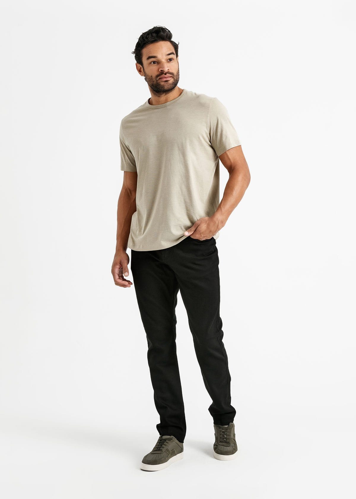 DU/ER Men's Performance Denim Relaxed Tapered Pant - Black