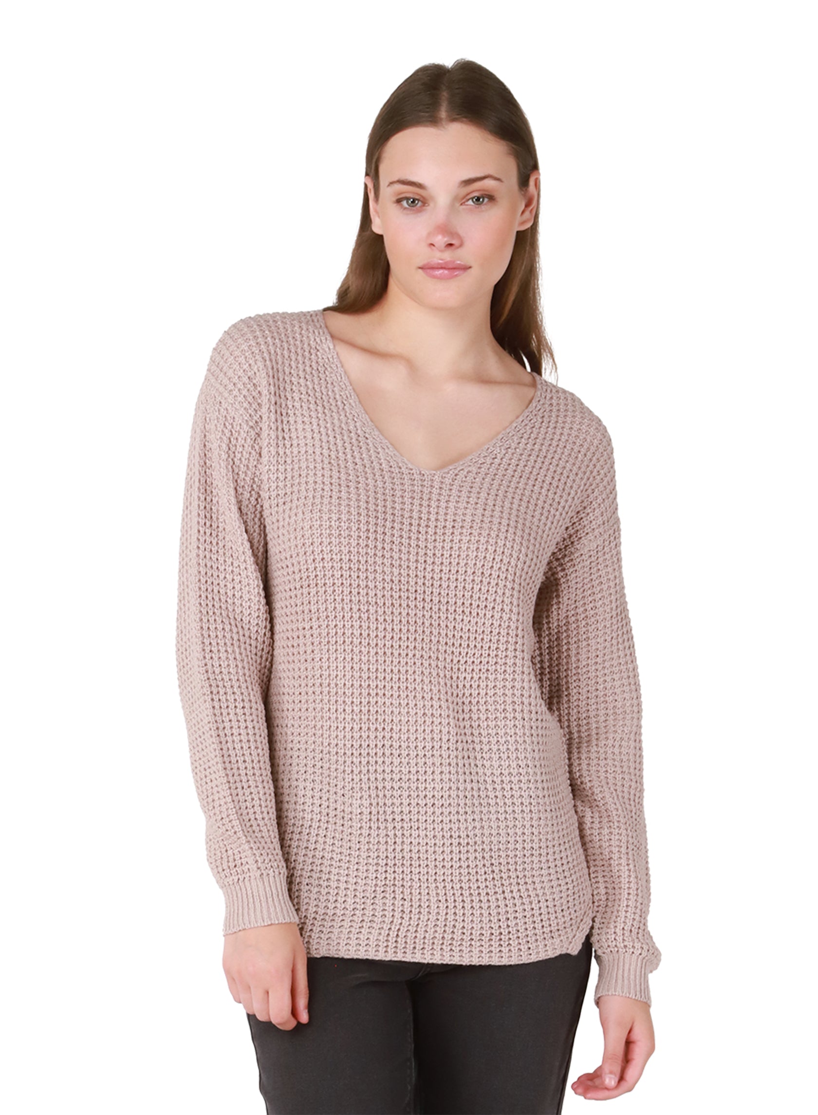 DEX V-Neck Bevelled Hem Sweater